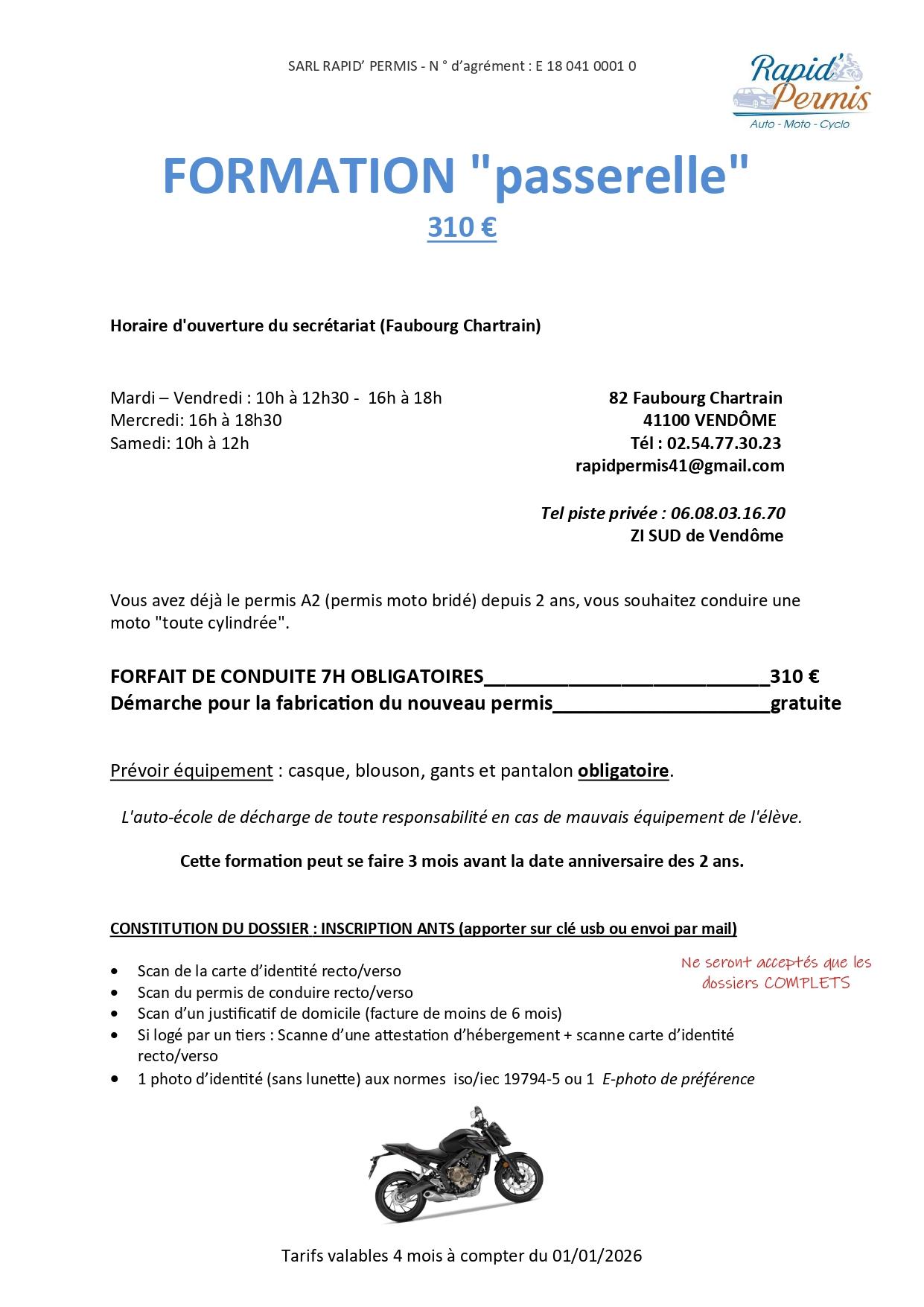 Formation passerelle