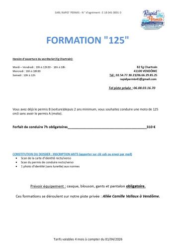 formation 125