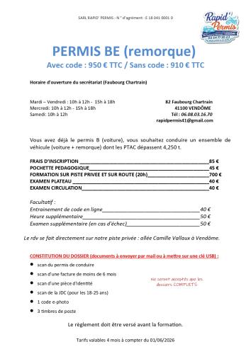 permis BE