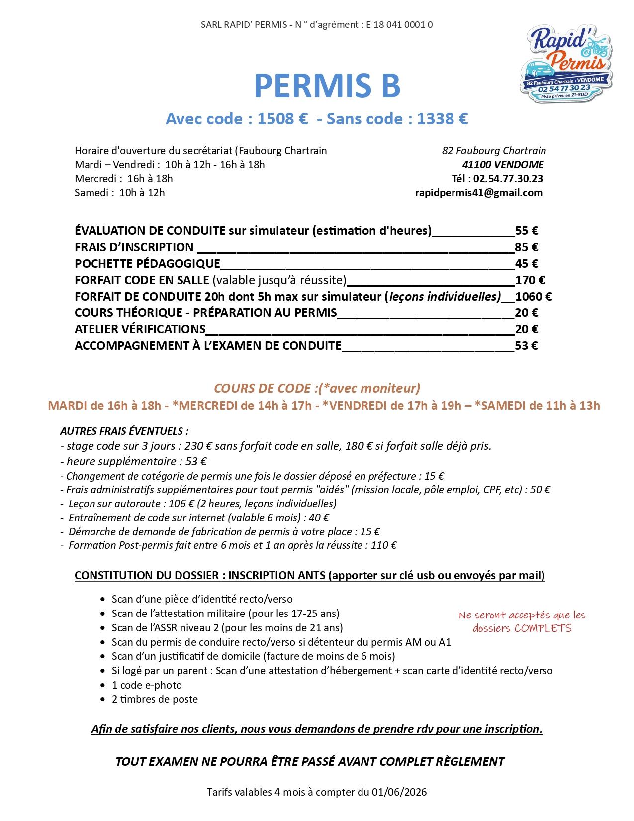 Permis B